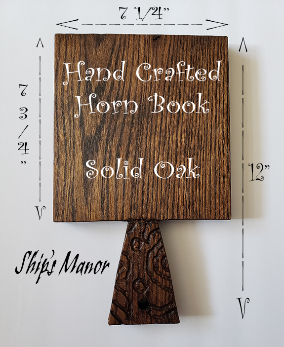 Hand Crafted Oak Horn Book